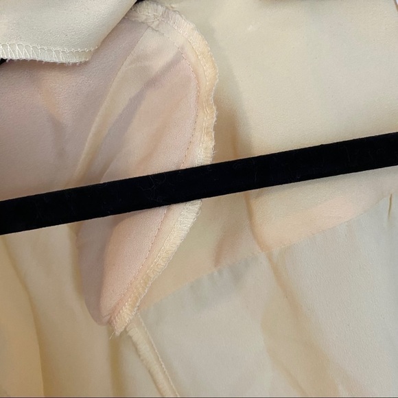 Vintage Soft butter Yellow Full Sleeves Blouse Collared - Picture 9 of 13